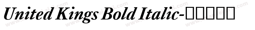 United Kings Bold Italic字体转换